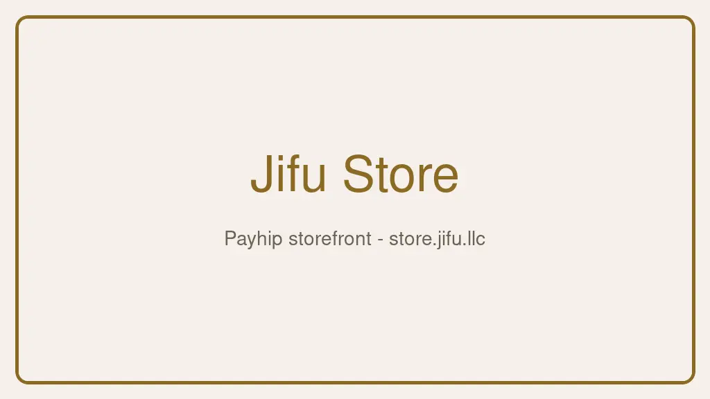 Jifu Store